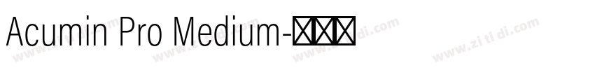 Acumin Pro Medium字体转换